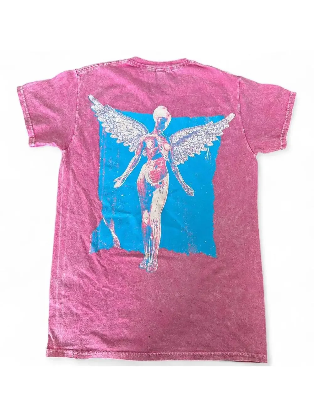 NIRVANA In Utero Pink & Blue Tee - Small